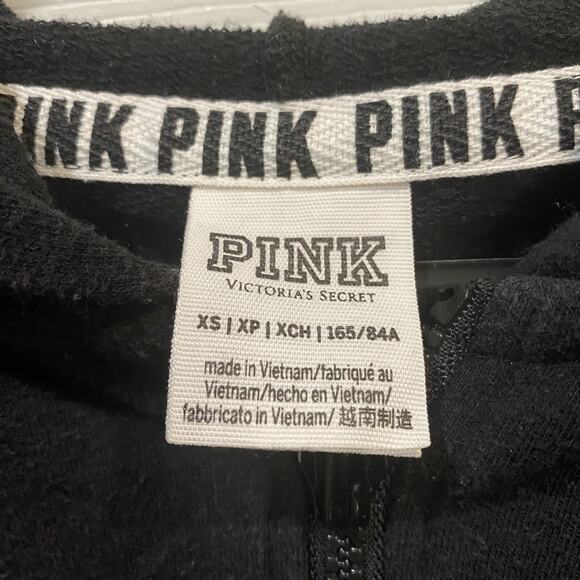 Women’s Victoria Secret PINK Black Hoodie Size XS - Picture 4 of 4